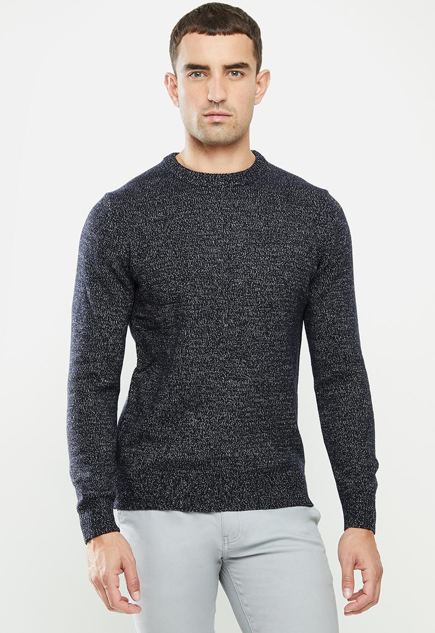 MANGO - Texas Flecked wool  sweater Texas - navy