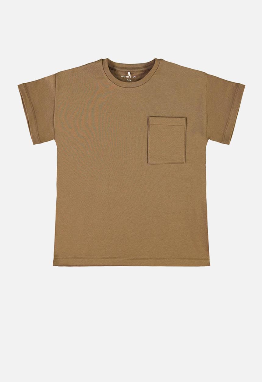 Name It - Ralle short sleeve boxy top - brown