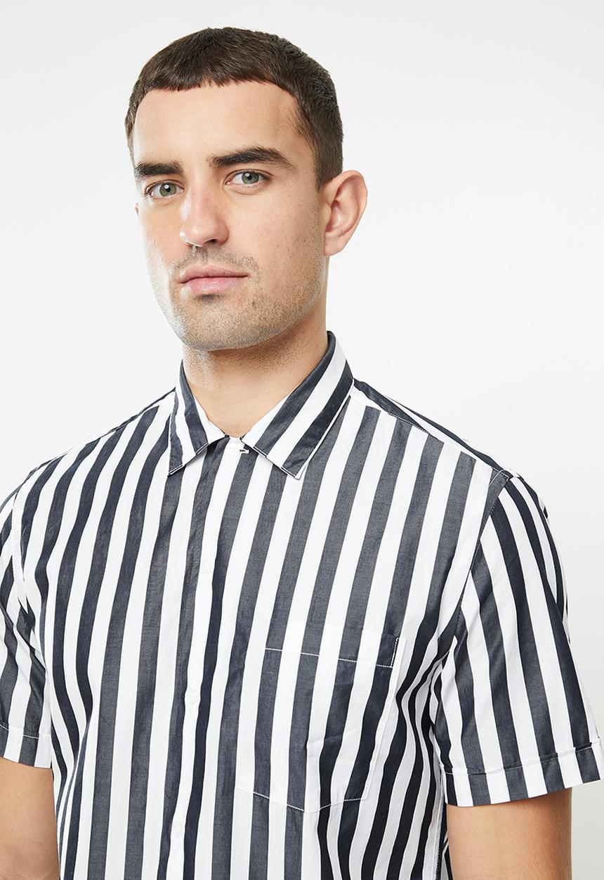 MANGO - Traca shirt - navy & white 