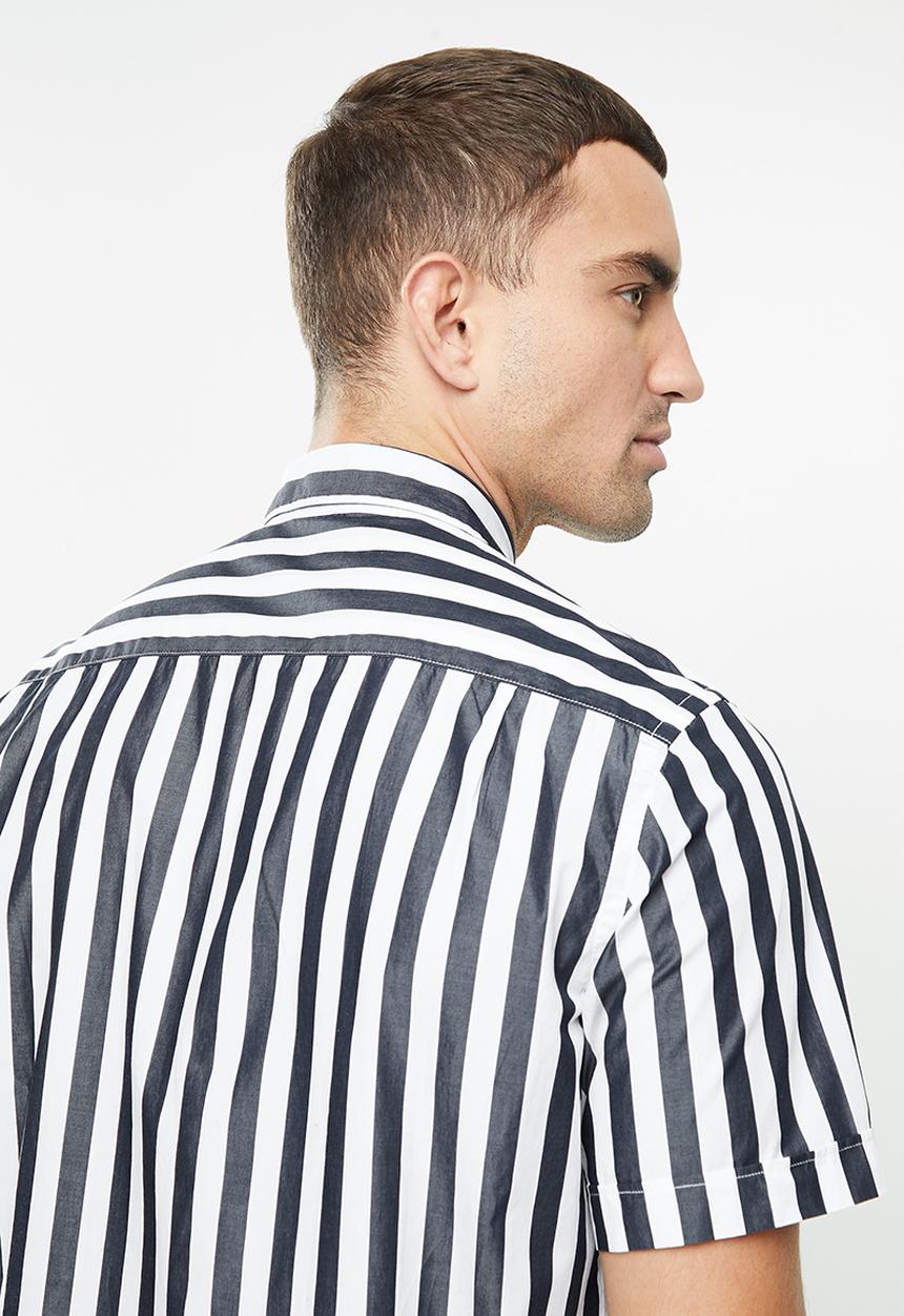 MANGO - Traca shirt - navy & white 