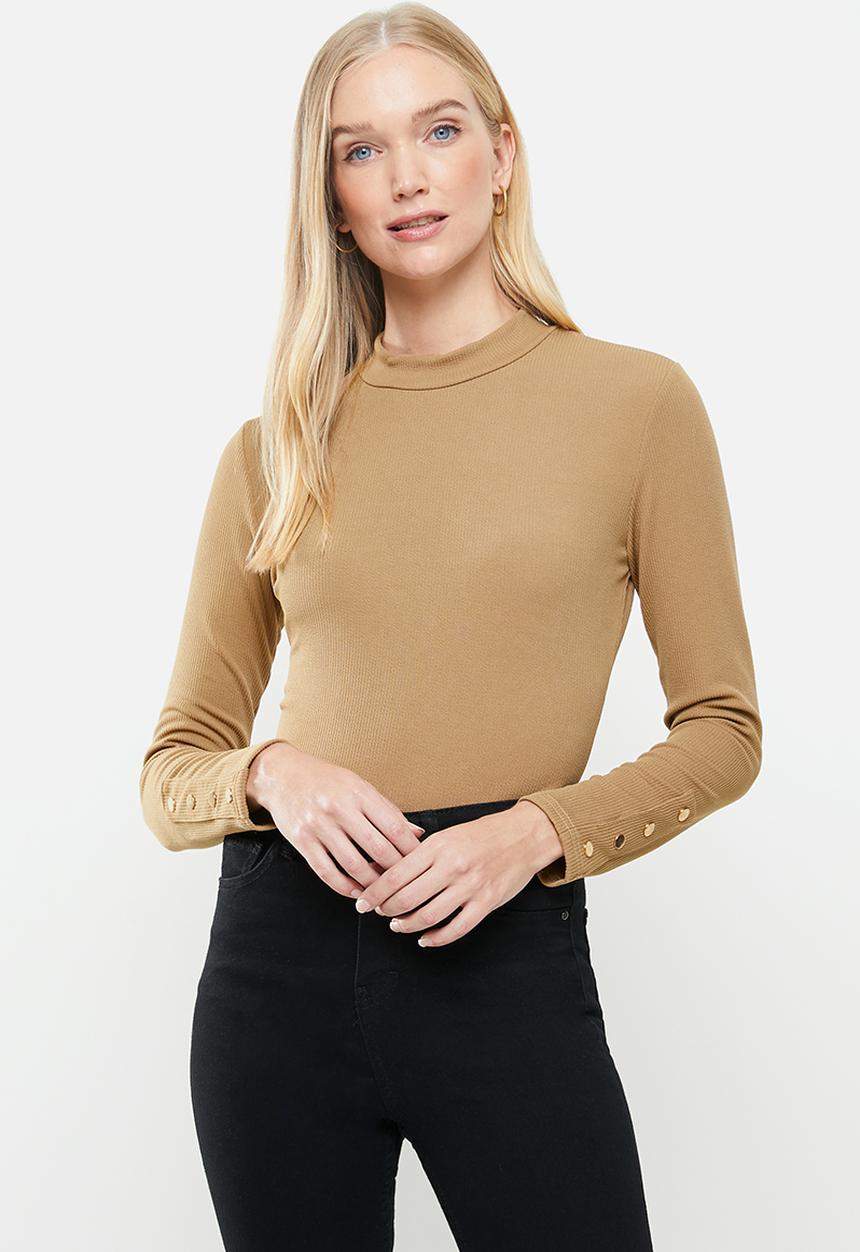 STYLE REPUBLIC - Long sleeve bodysuit - stone