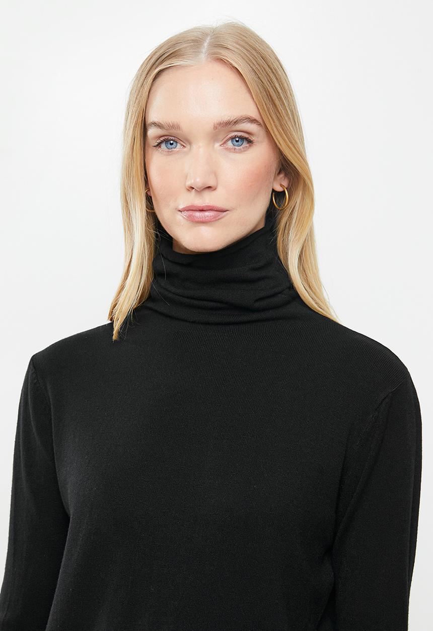 STYLE REPUBLIC - Turtleneck long sleeve jersey - black