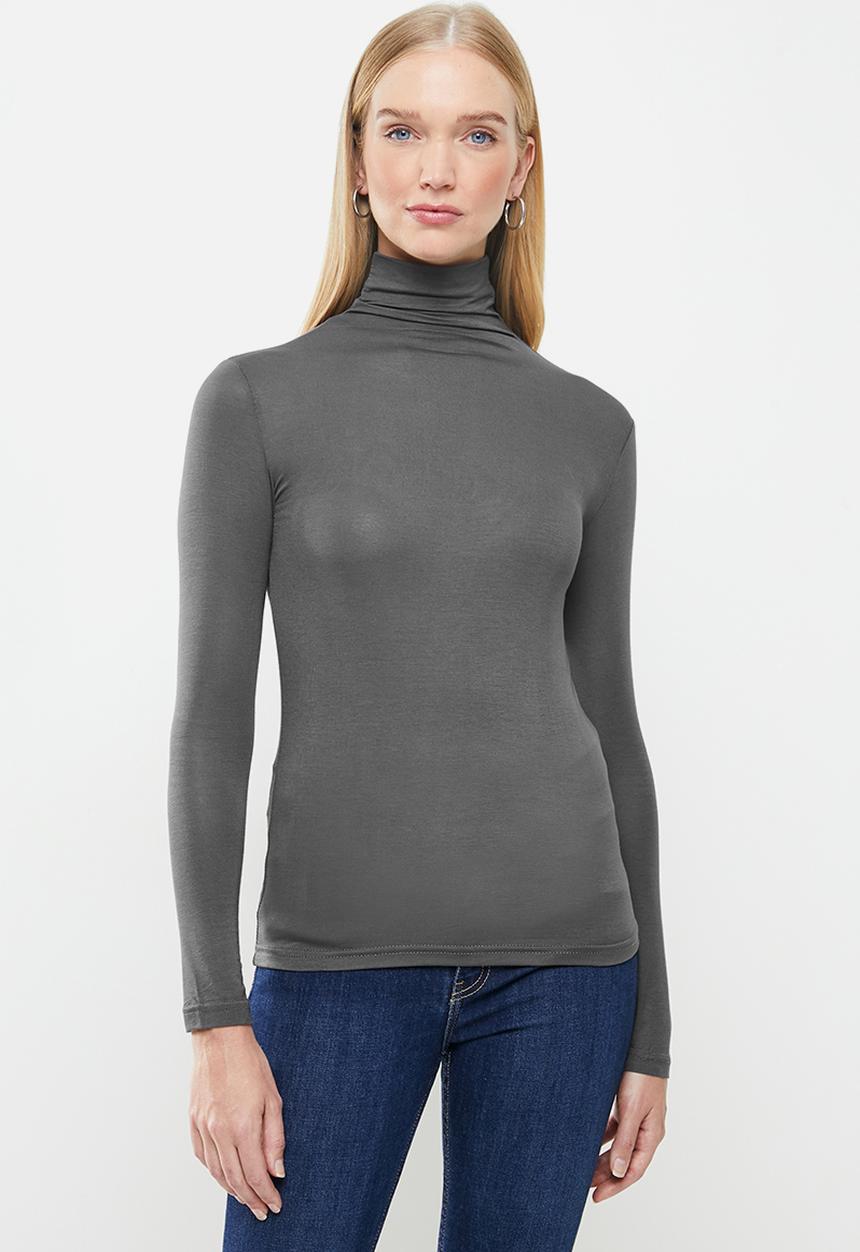 STYLE REPUBLIC - Long sleeve knit top - slate grey
