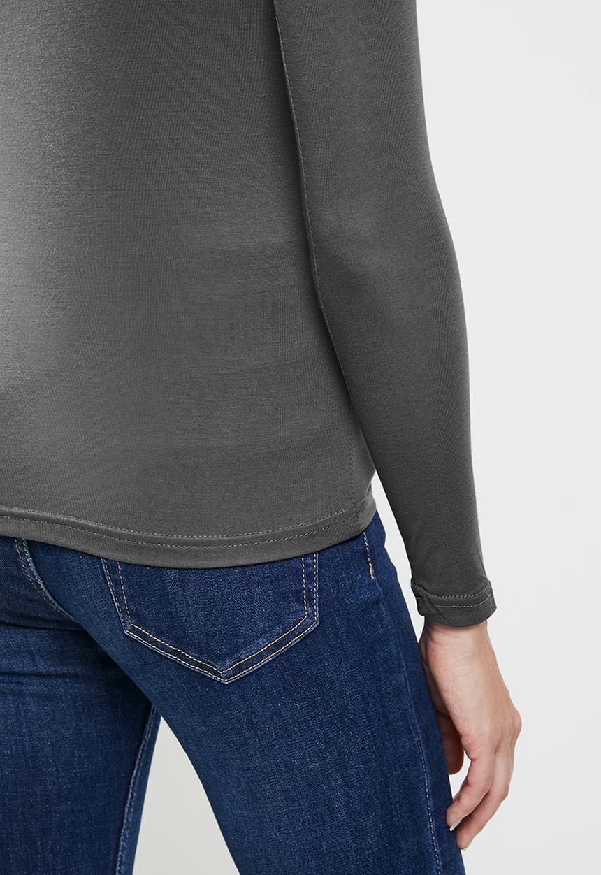 STYLE REPUBLIC - Long sleeve knit top - slate grey