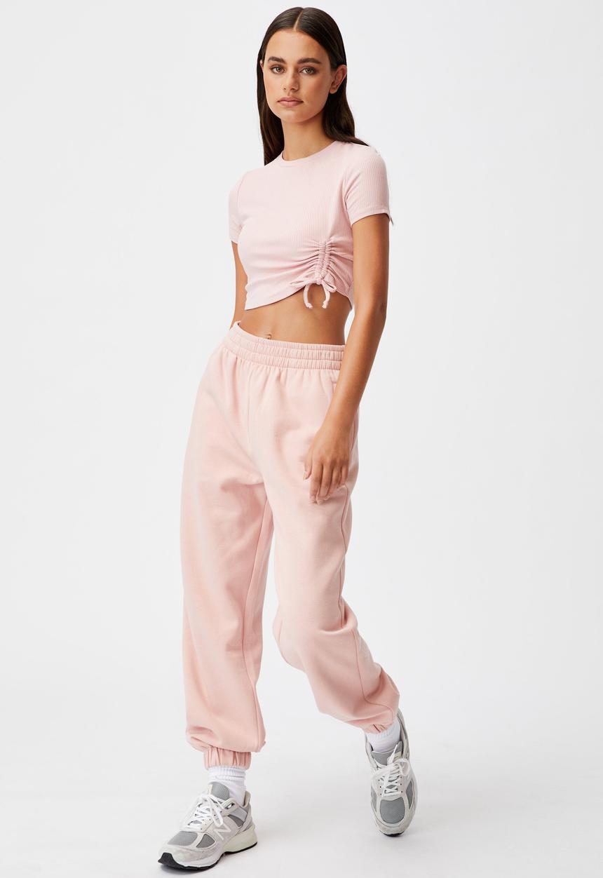 Factorie - Ruched short sleeve top - pink