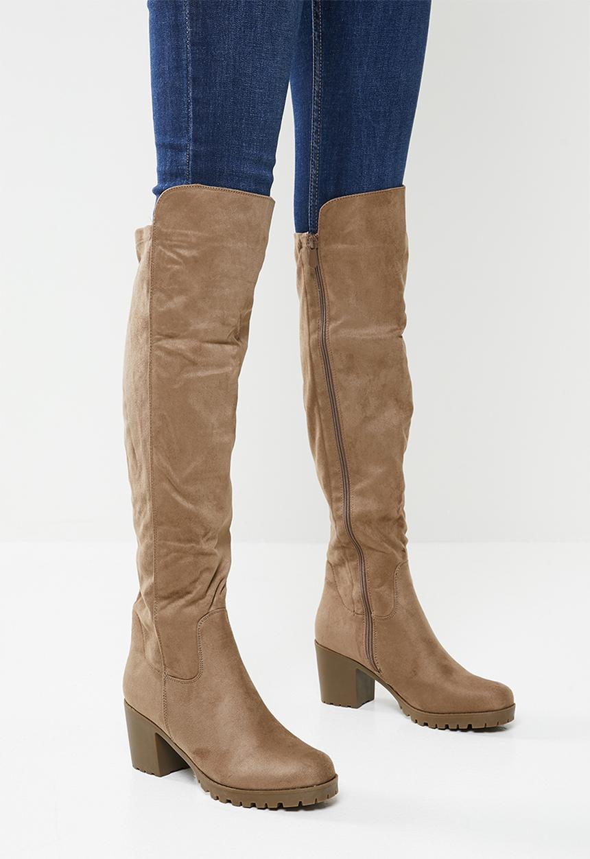 Butterfly Feet - Noel over the knee boot - taupe