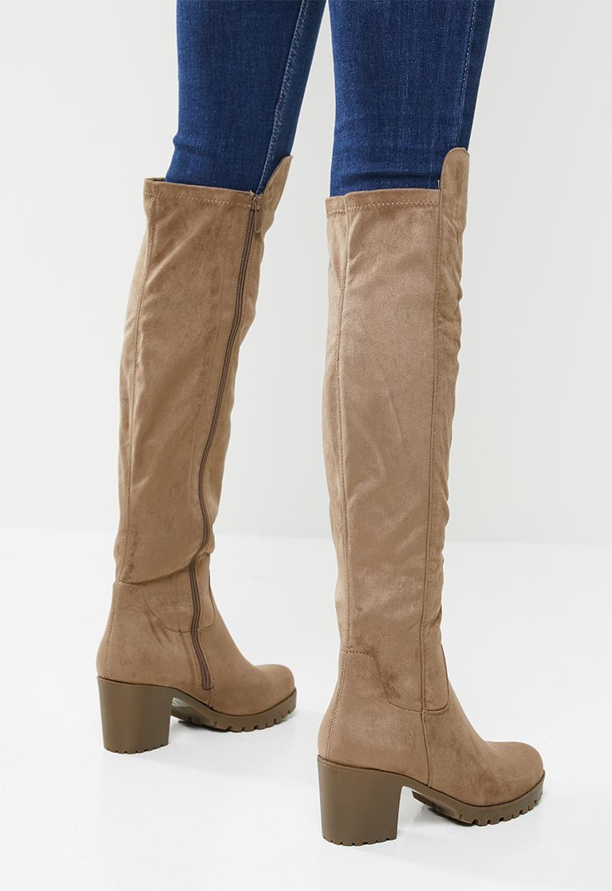 Butterfly Feet - Noel over the knee boot - taupe