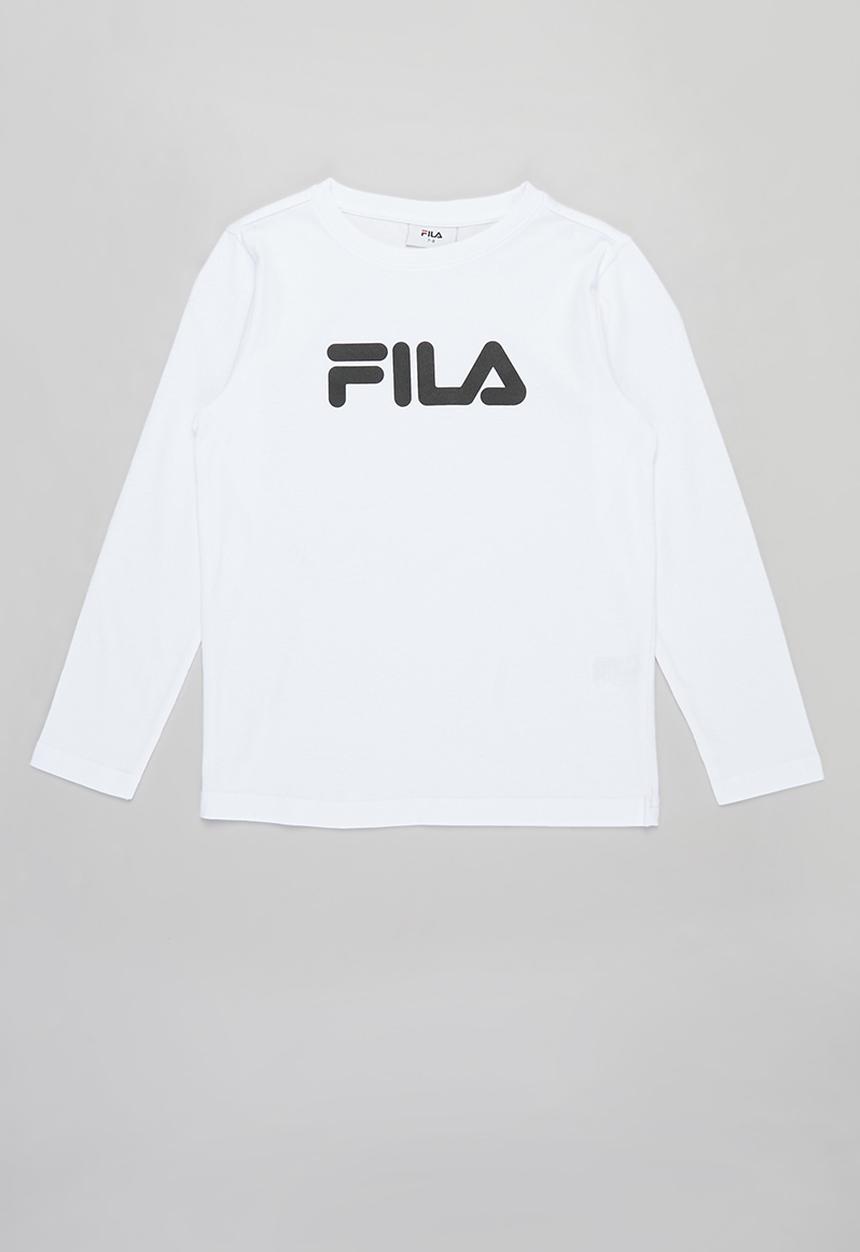 FILA - Mono deckle long sleeve tee - white