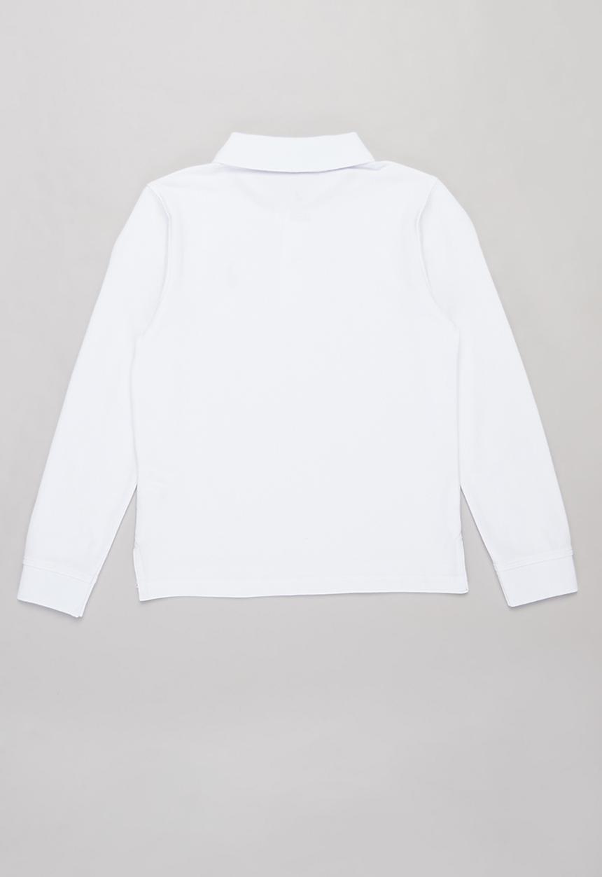 POLO - Boys robert long sleeve golfer - white