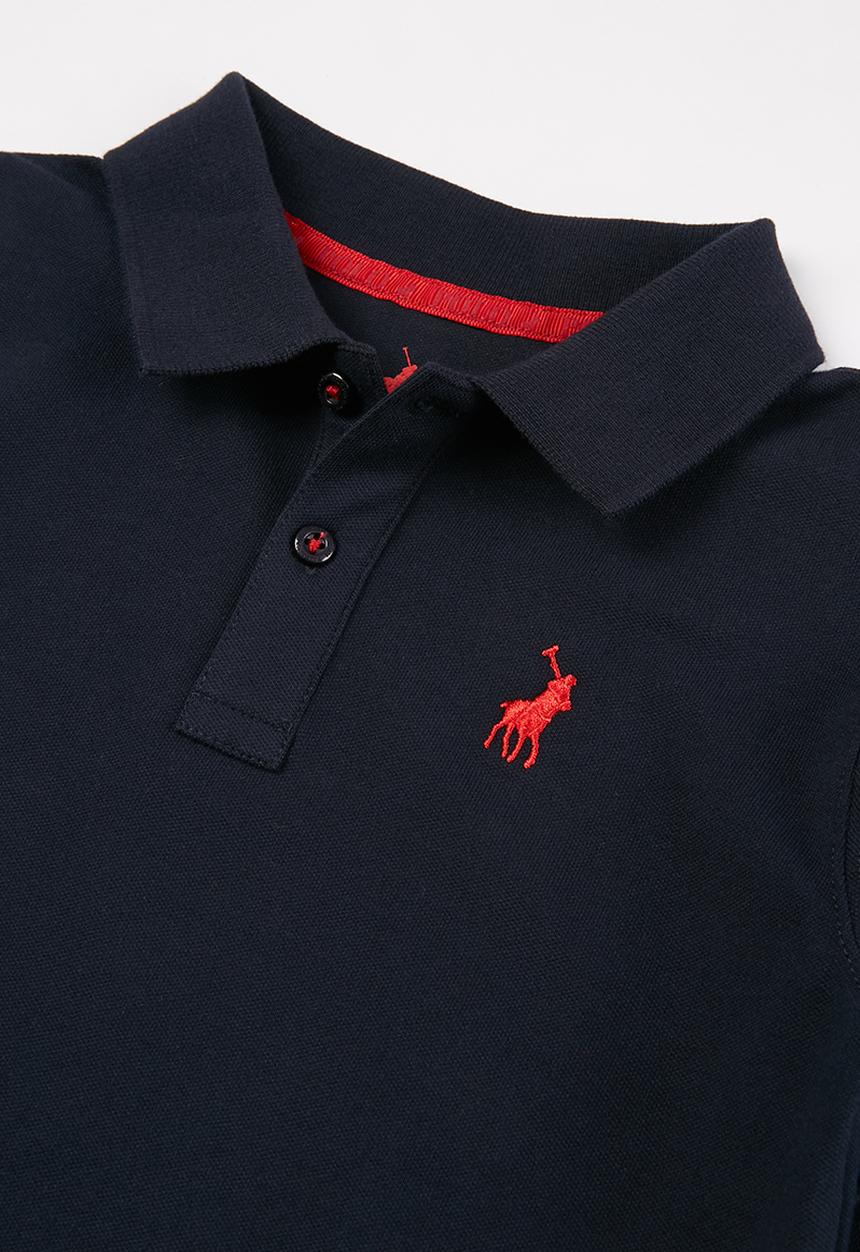 POLO - Boys robert long sleeve golfer - navy