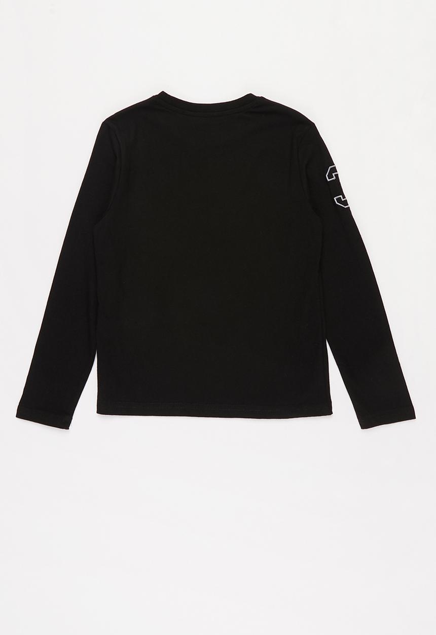POLO - Boys ashton long sleeve tee - black