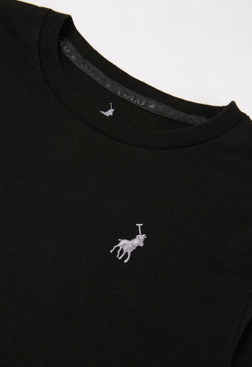 POLO - Boys ashton long sleeve tee - black