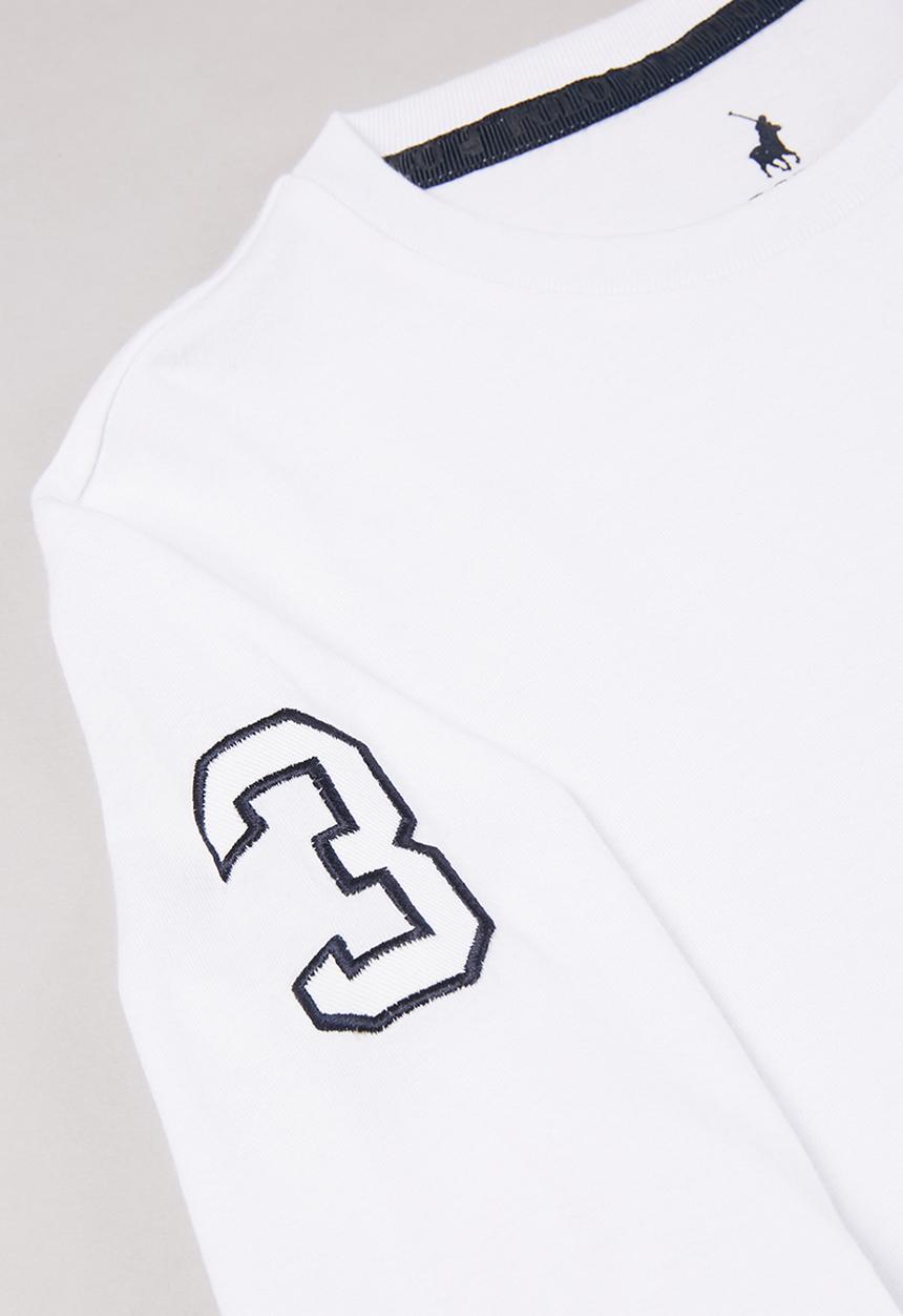 POLO - Boys ashton long sleeve tee - white