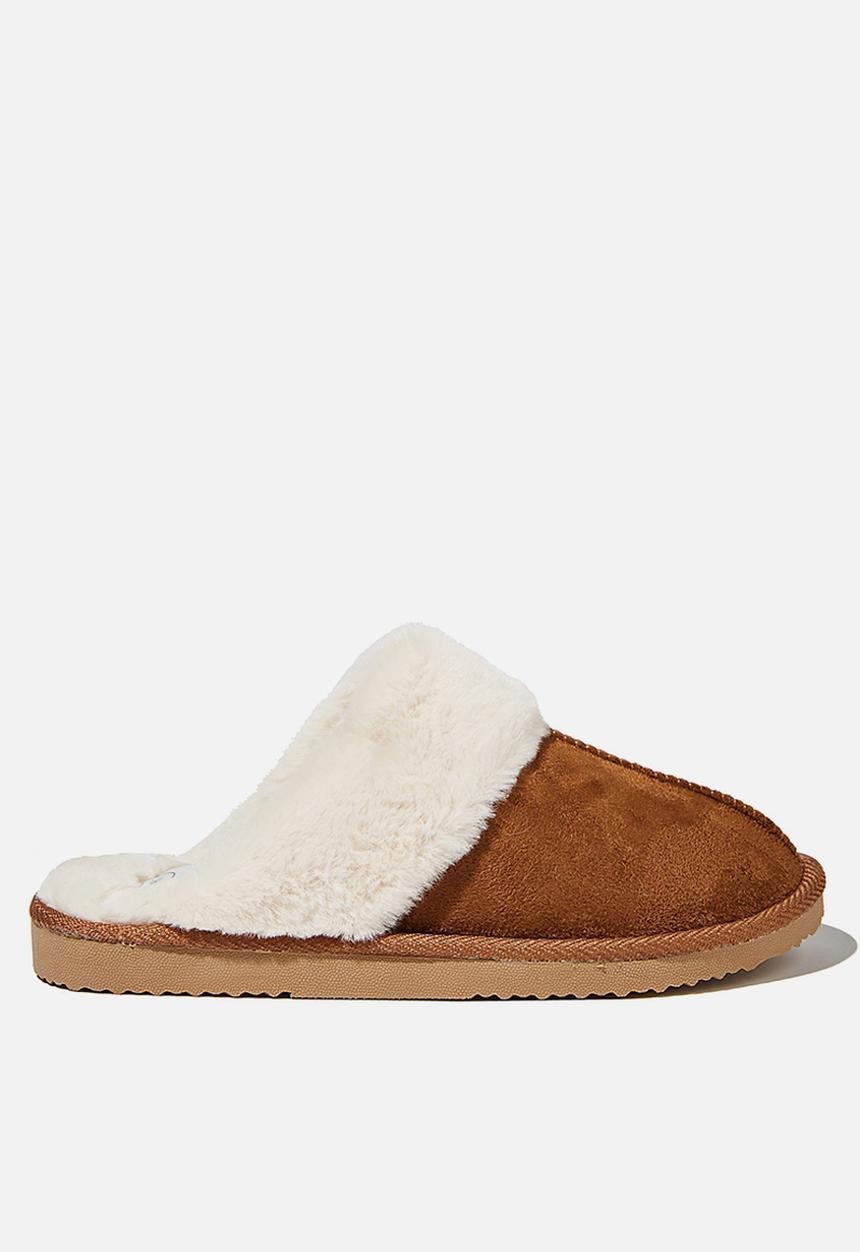 Cotton On - Cosy scuff slipper - brown 