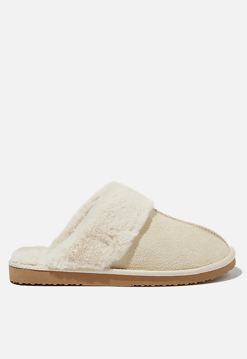 Cotton On - Cosy scuff slipper - stone
