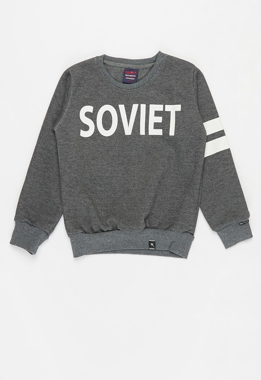 SOVIET - Vista crew neck sweat top - grey