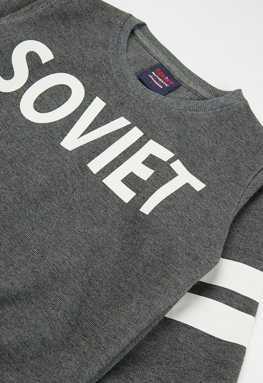SOVIET - Vista crew neck sweat top - grey