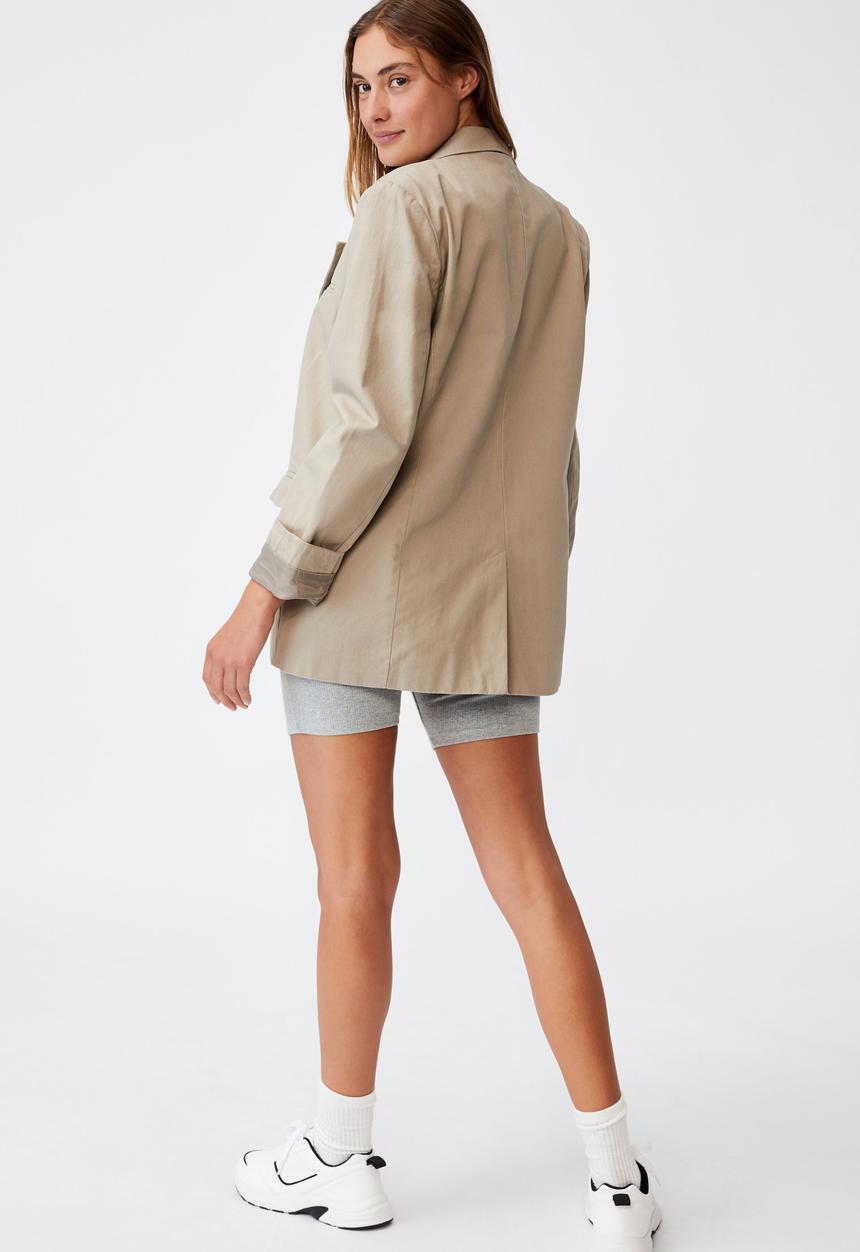 Cotton On - The oversized blazer - washed taupe