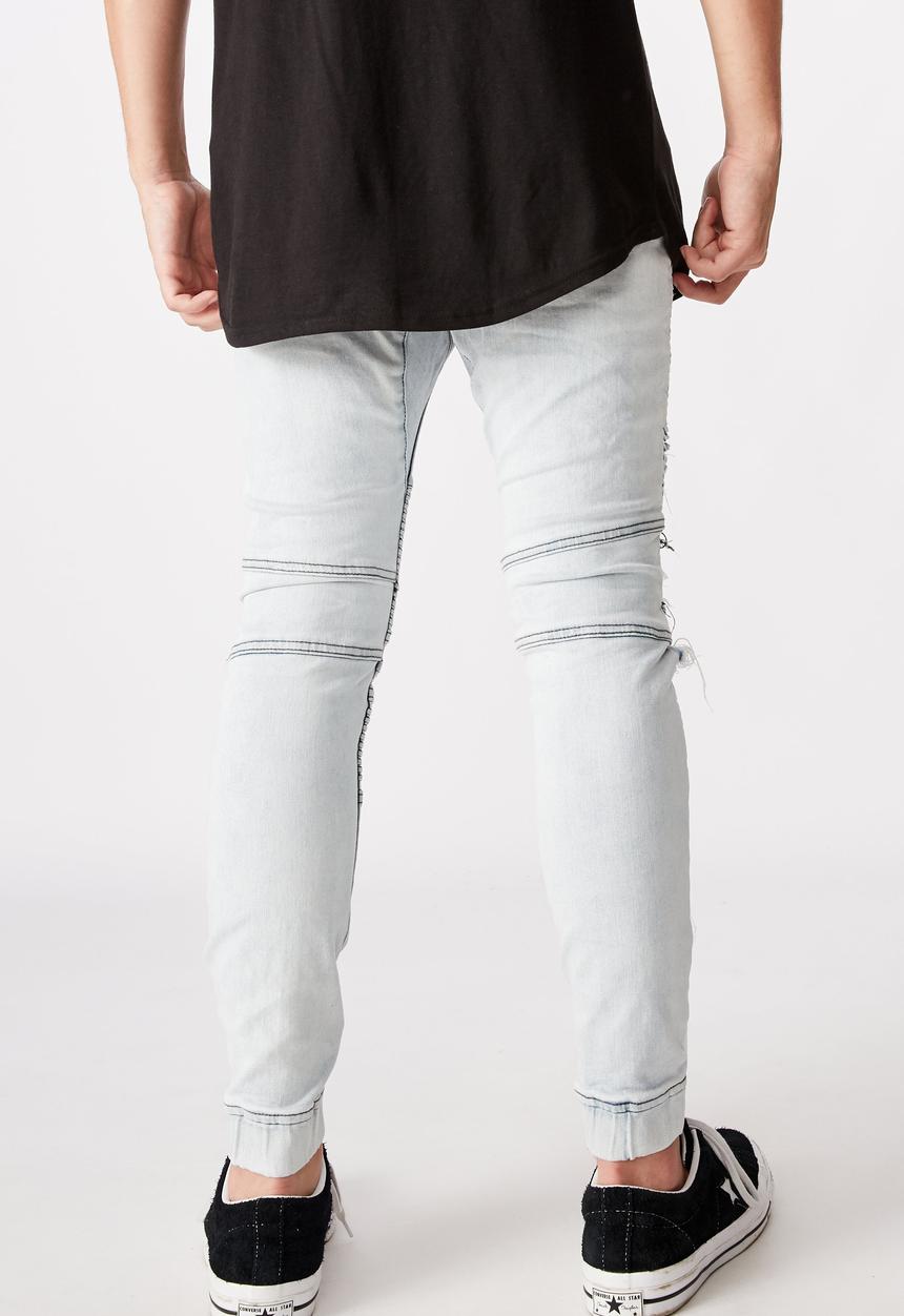 Factorie - Moto denim cuffed jeans - blue