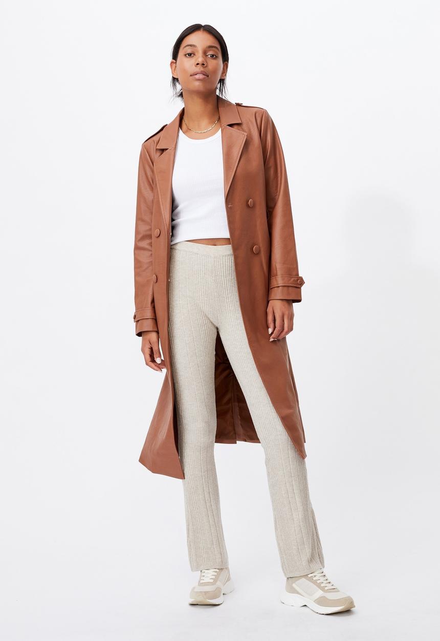 Cotton On - Vegan leather trench - tan