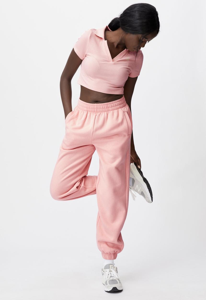 Factorie - Super slouchy trackpants - silver pink