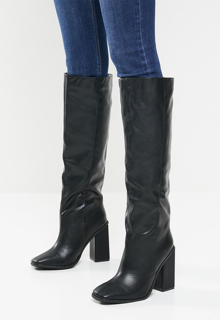 Footwork - Nodini knee length boot - black