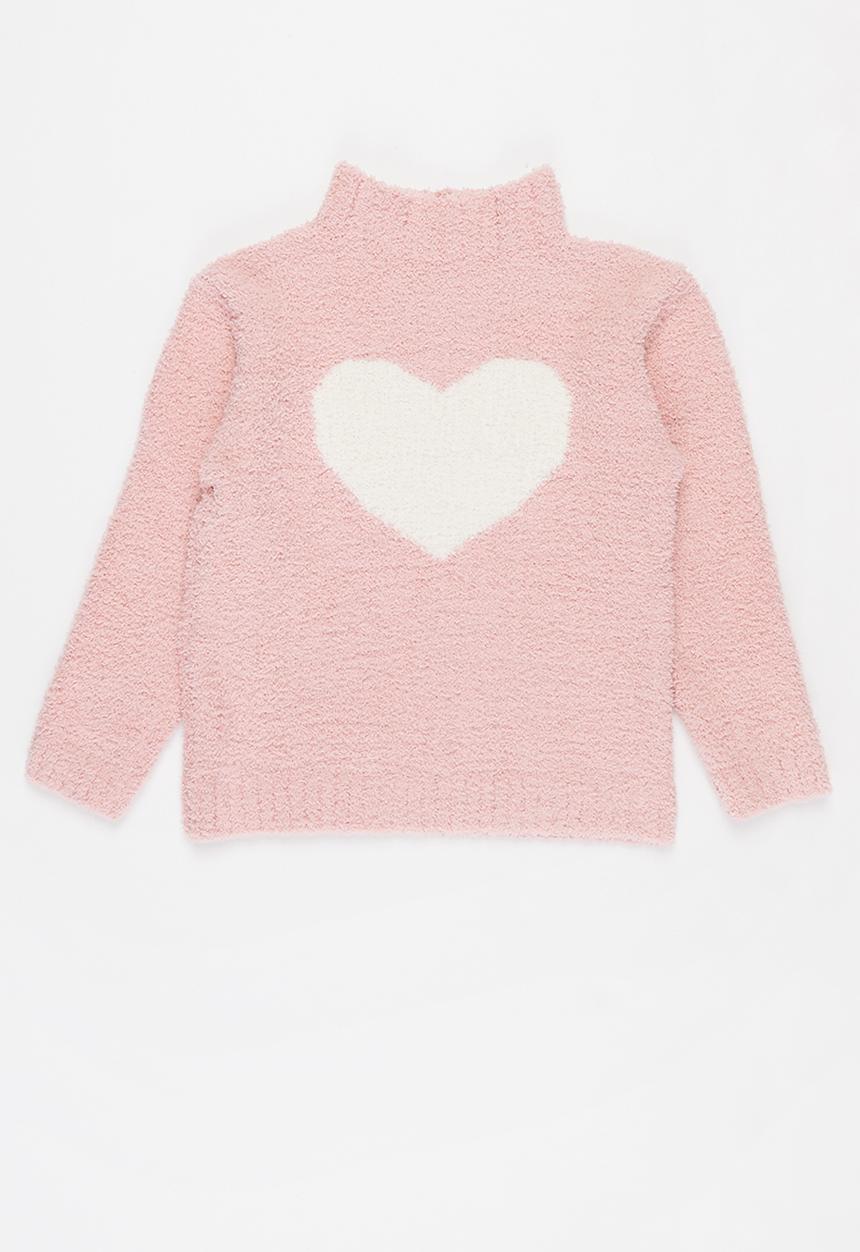 Pop Candy - Girls heart jersey - pink & white