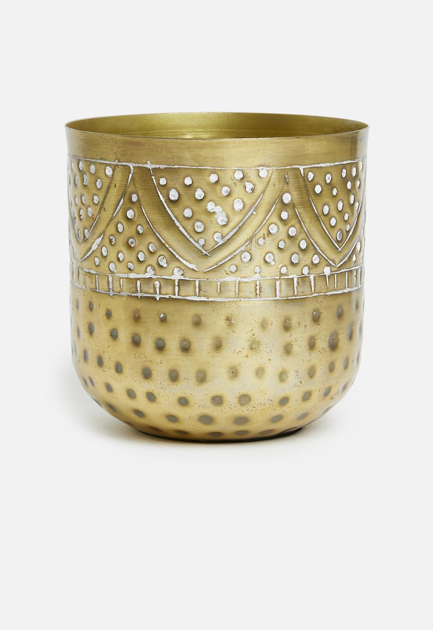 H&S - Rea vase small - gold