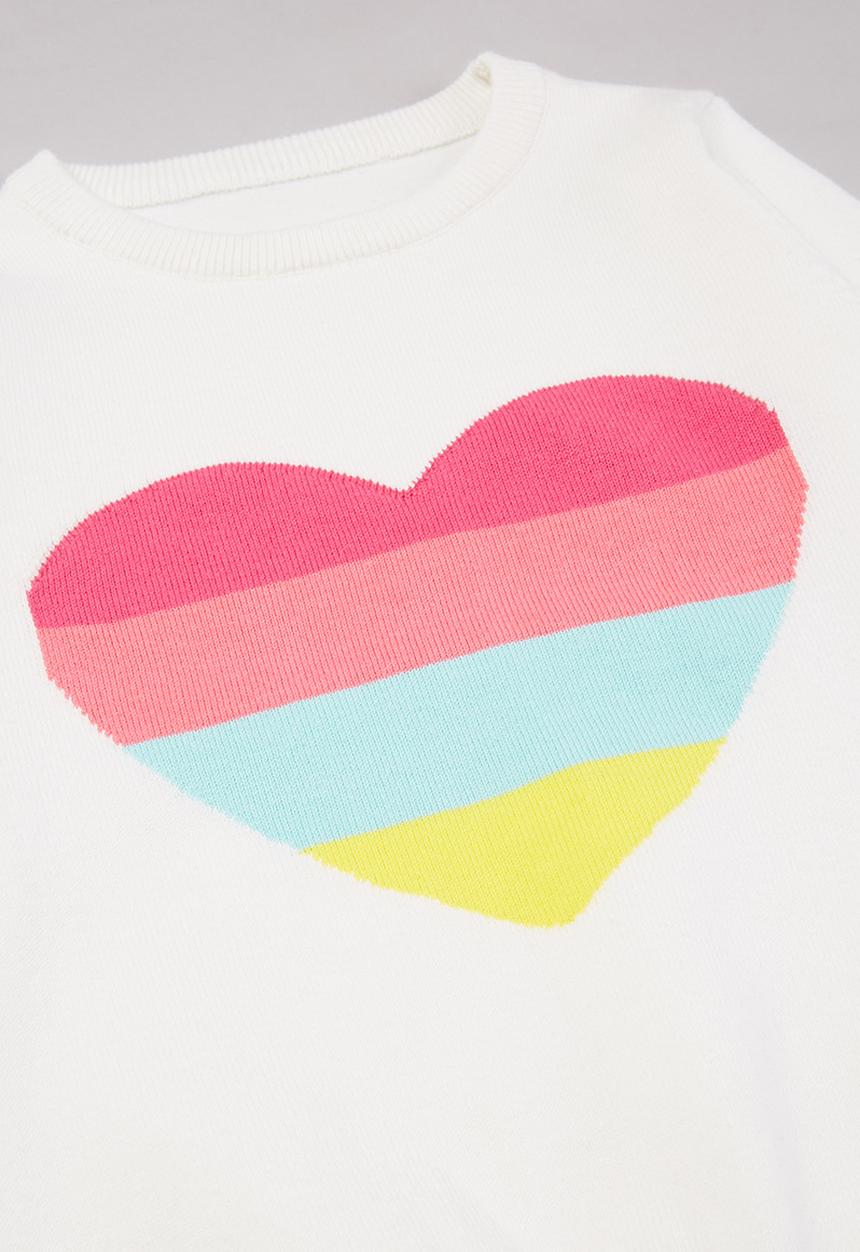 Pop Candy - Girls heart jersey - white