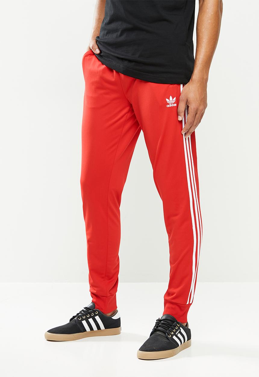adidas Originals - Sst pants - red & white