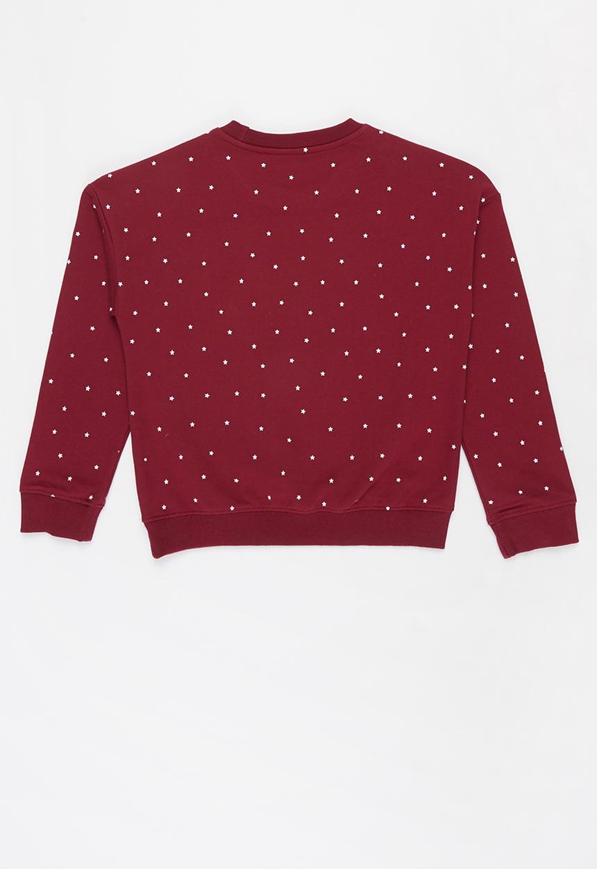 Pop Candy - Girls unicorn crew - burgundy 