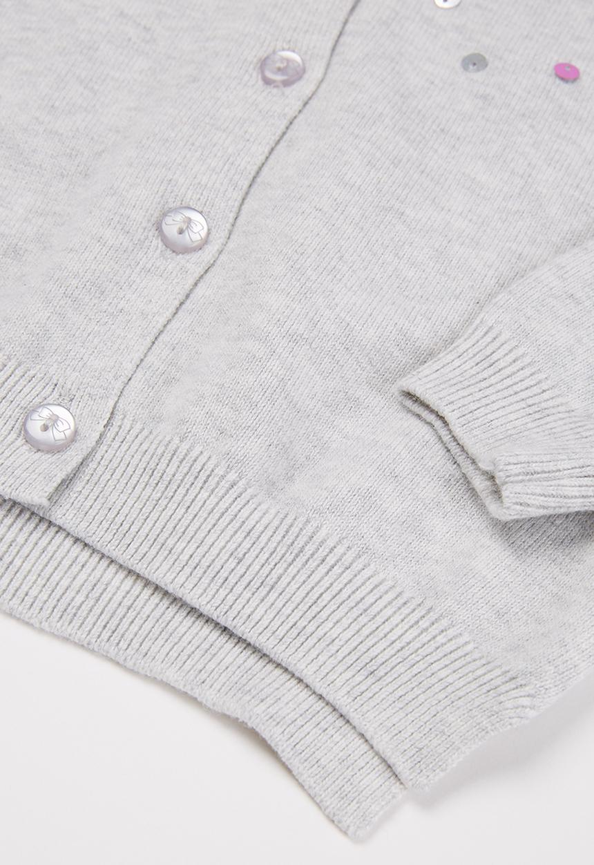 Pop Candy - Girls sequin cardigan - grey