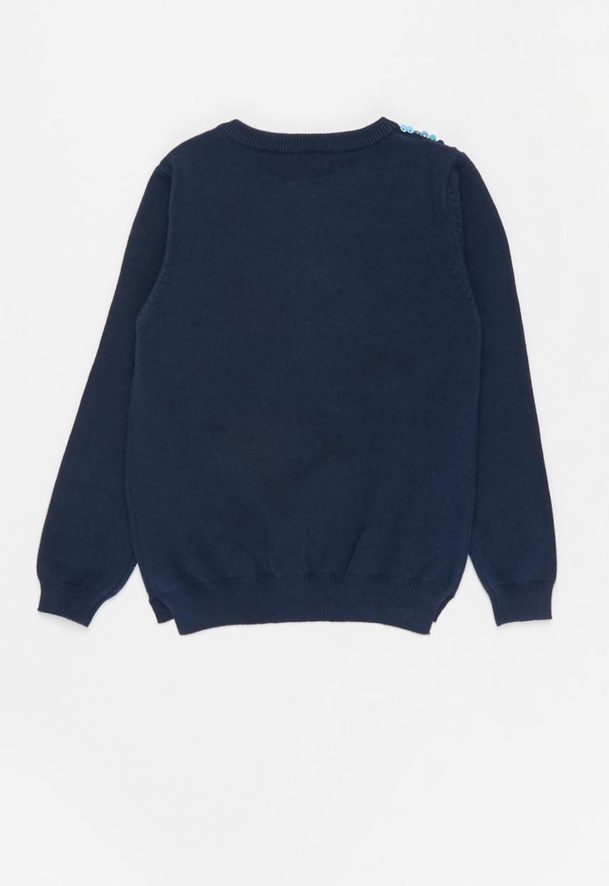 Pop Candy - Girls sequin cardigan - navy
