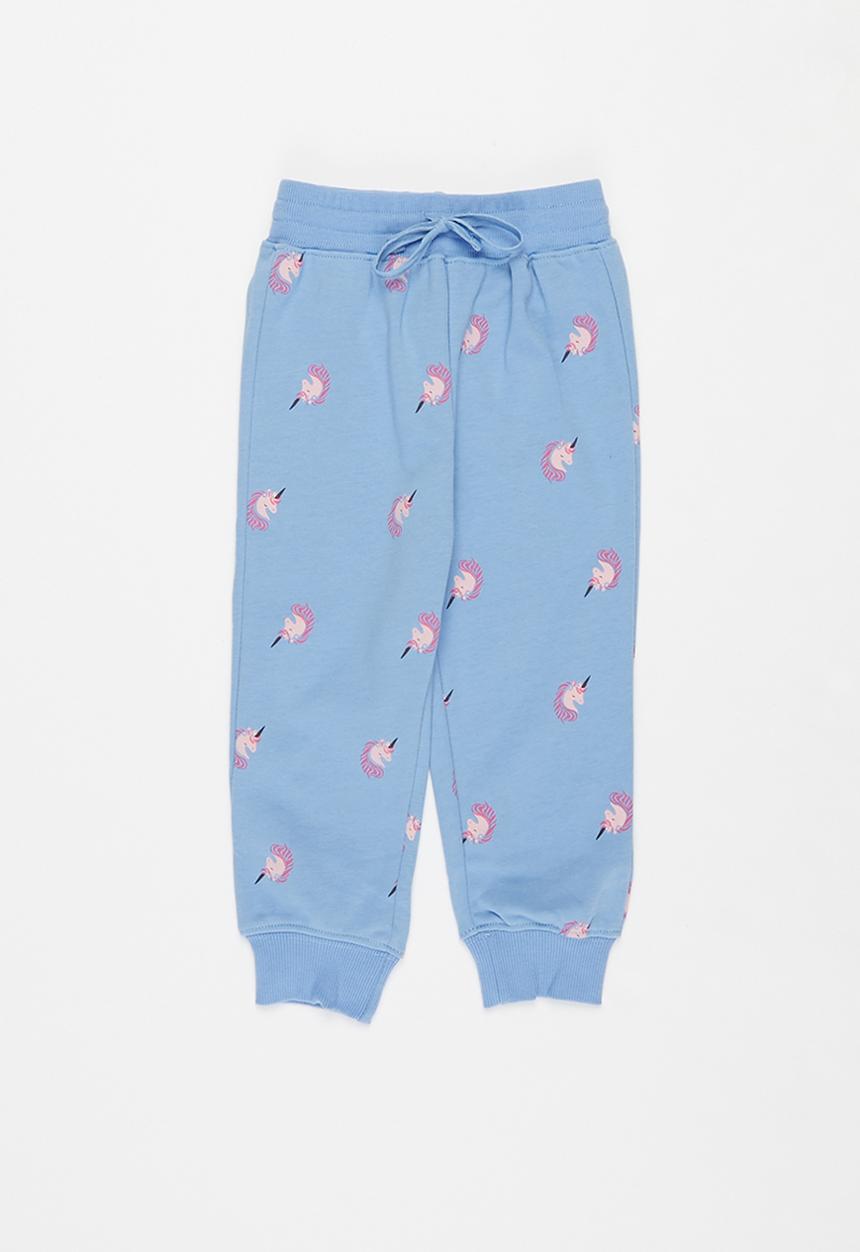 Pop Candy - Girls unicorn sweatpants - blue