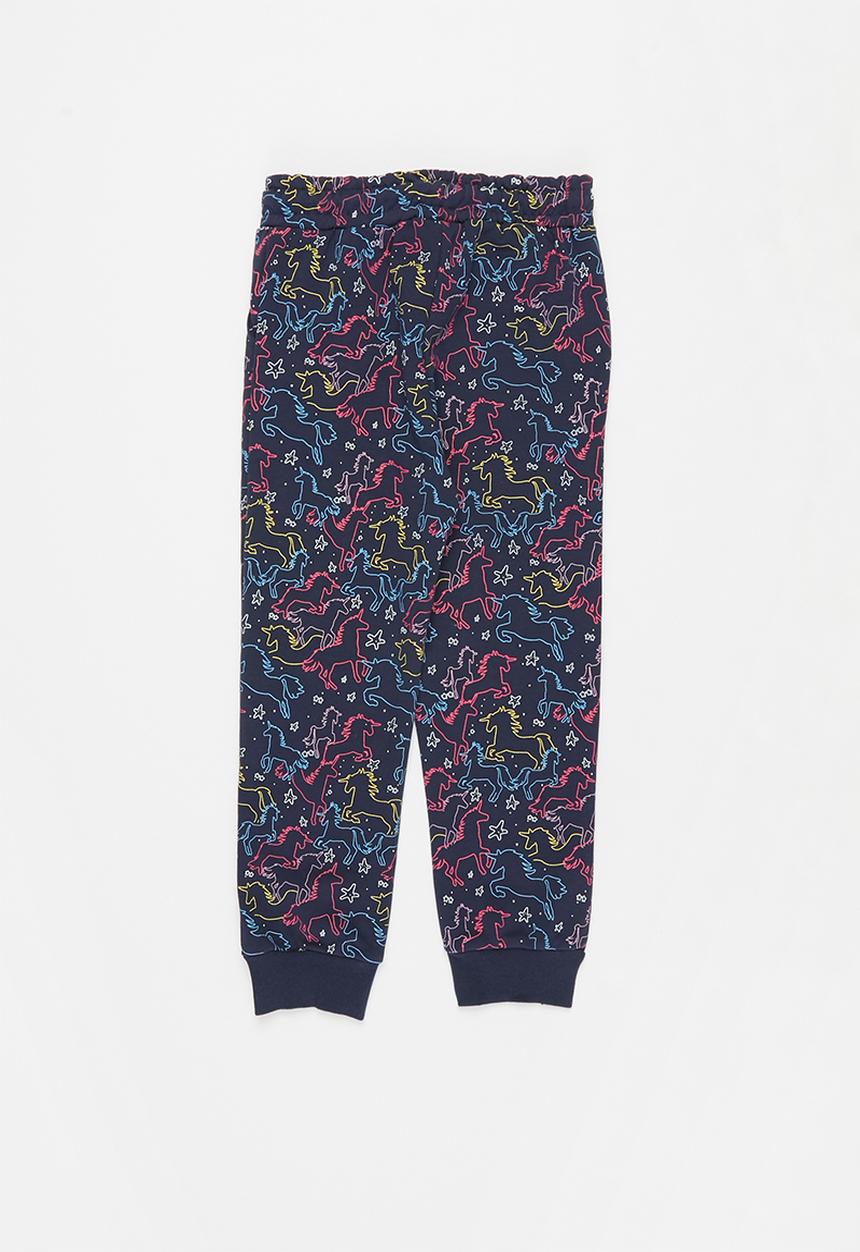 Pop Candy - Girls unicorn sweatpants - navy