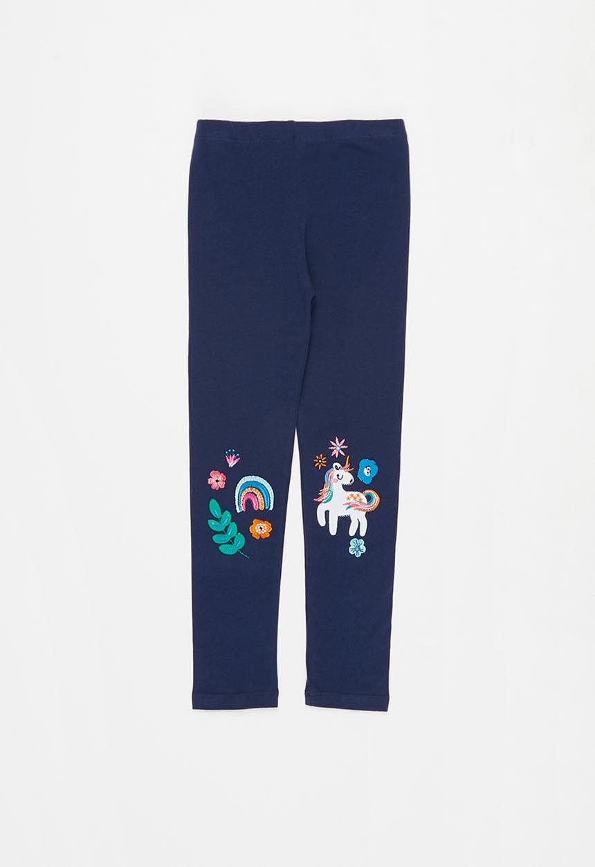 Pop Candy - Girls unicorn legging - navy
