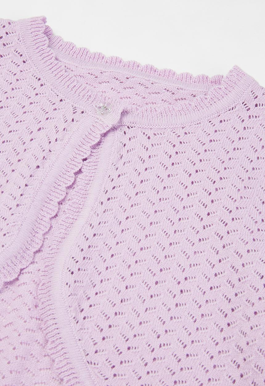 Pop Candy - Girls one button cardigan - purple