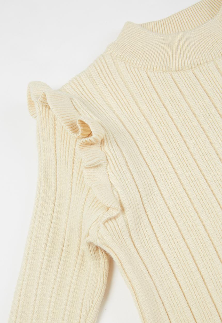 Pop Candy - Girls ruffle jersey - neutral