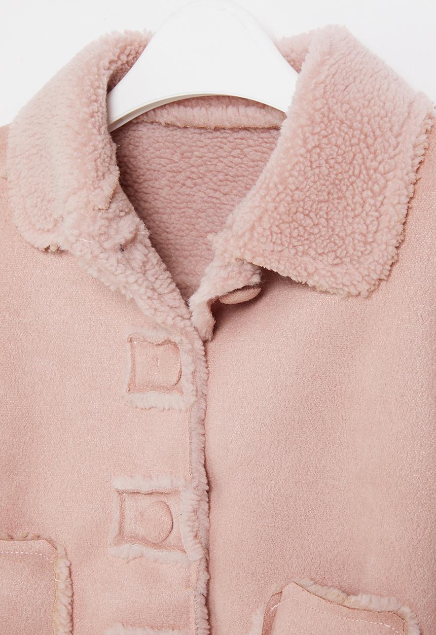 Pop Candy - Girls sherpa coat - pink