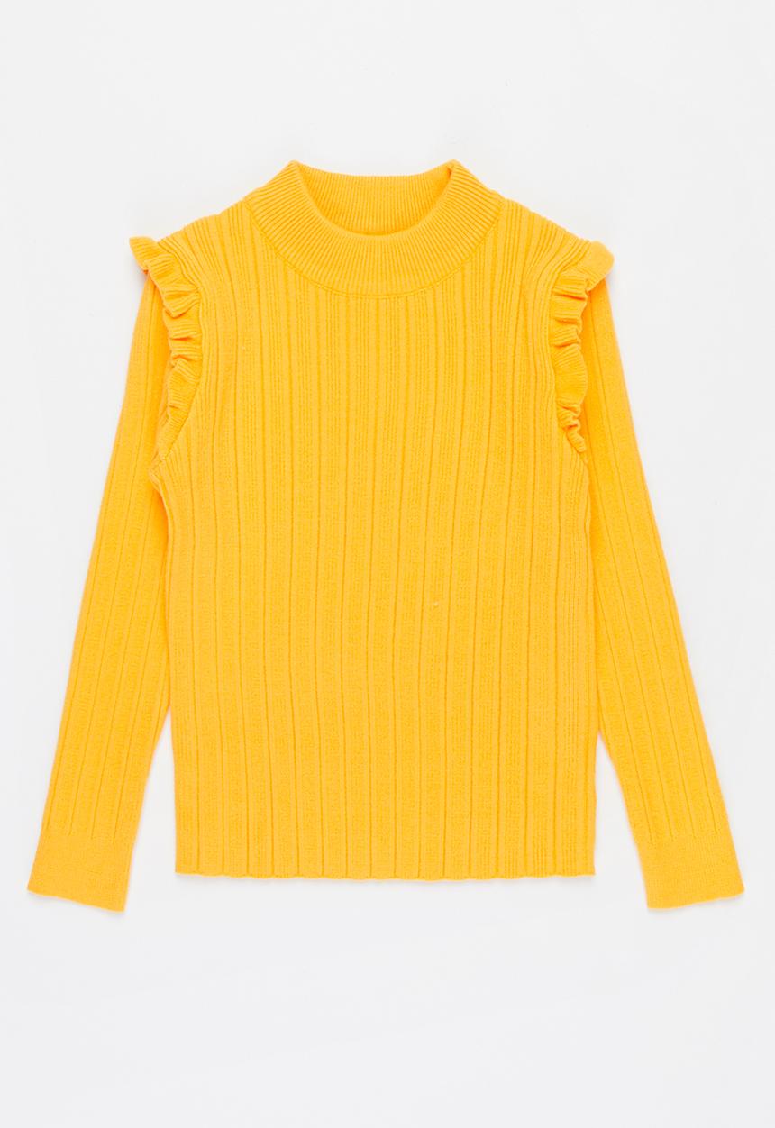 Pop Candy - Girls ruffle jersey - yellow