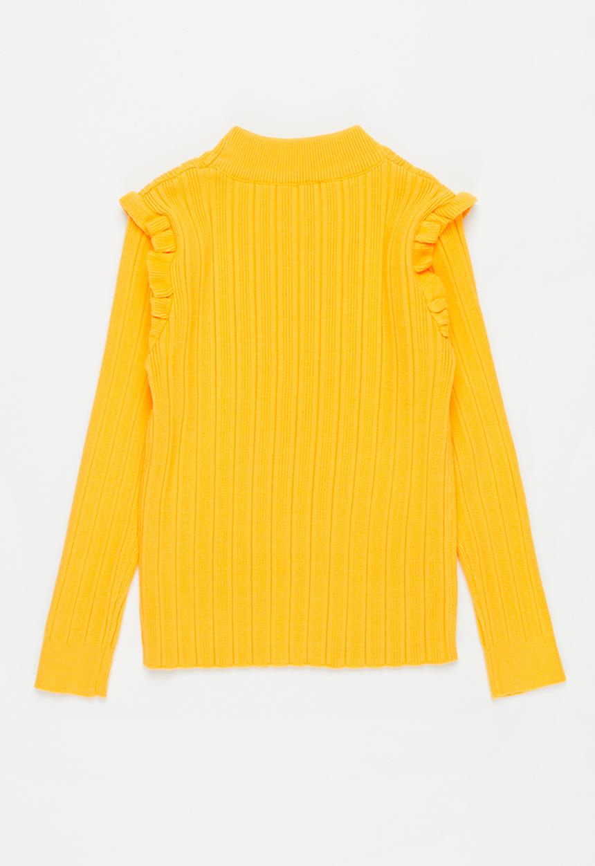 Pop Candy - Girls ruffle jersey - yellow