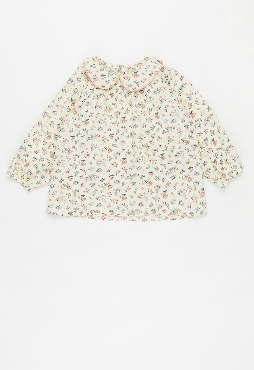Pop Candy - Girls printed blouse with collar - multi