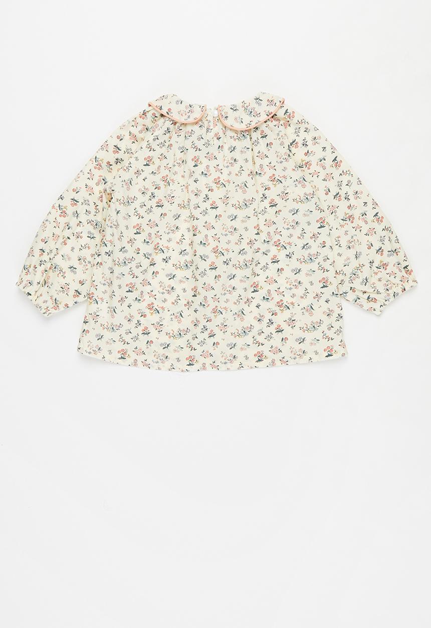 Pop Candy - Girls printed blouse with collar - multi
