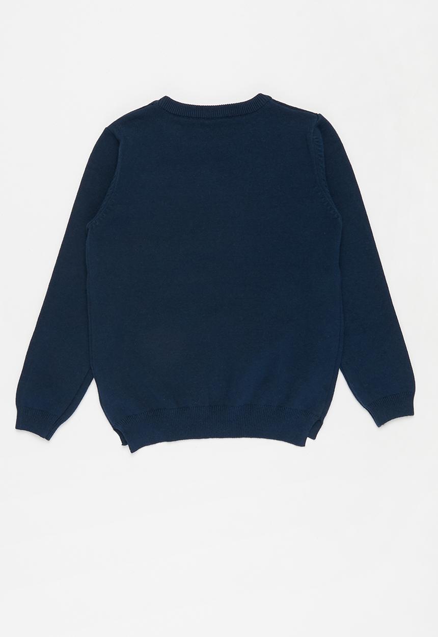Pop Candy - Girls printed crew - navy