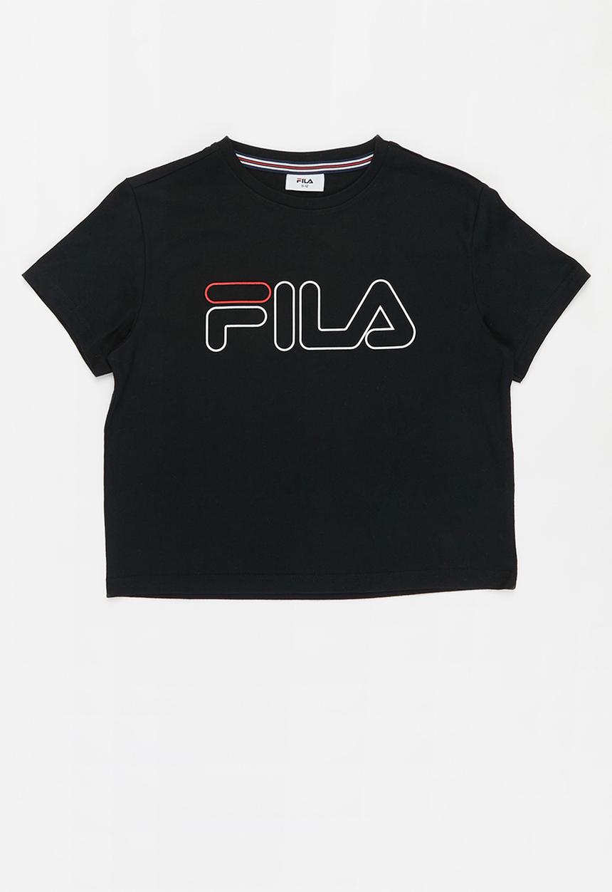 FILA - Storm short sleeve crop top - black