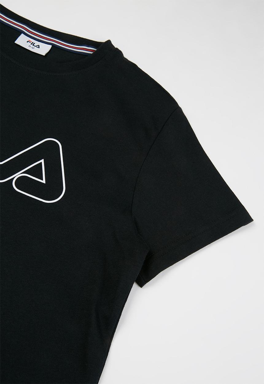FILA - Storm short sleeve crop top - black