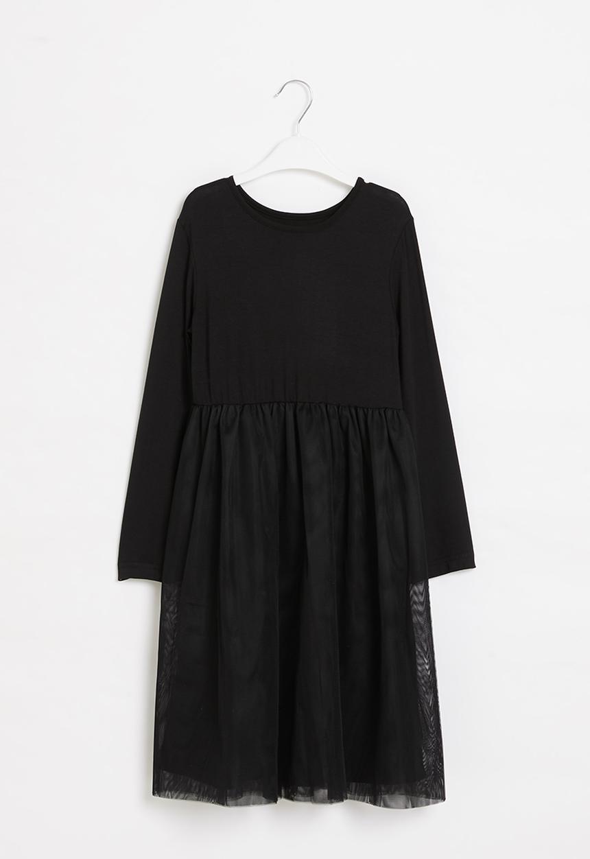 Pop Candy - Younger girls combo dress - black