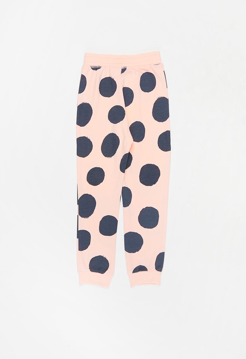 Pop Candy - Girls polka dot sweatpants - pink & black