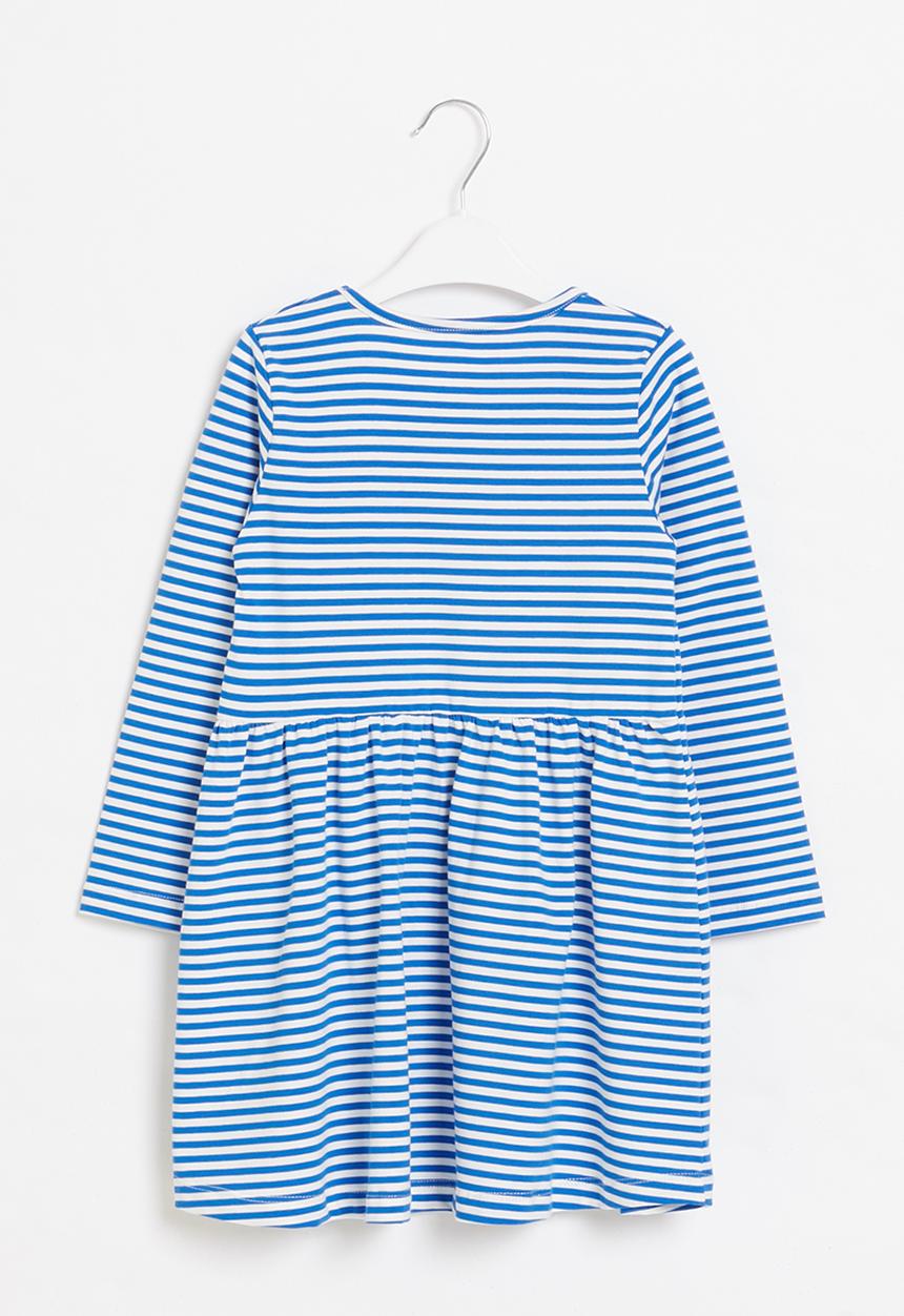 Pop Candy - Girls stripe rainbow dress - blue