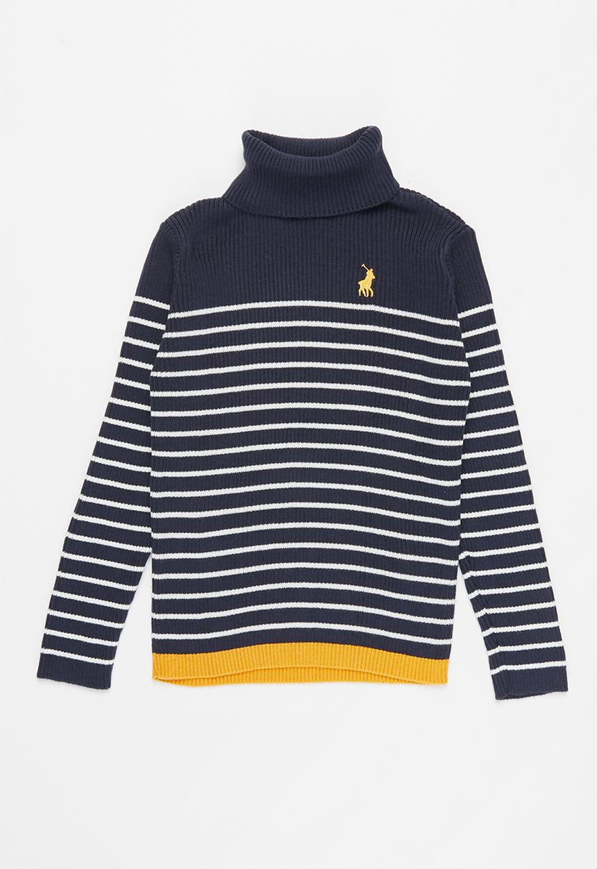 POLO - Girls debbie polo neck pullover - navy